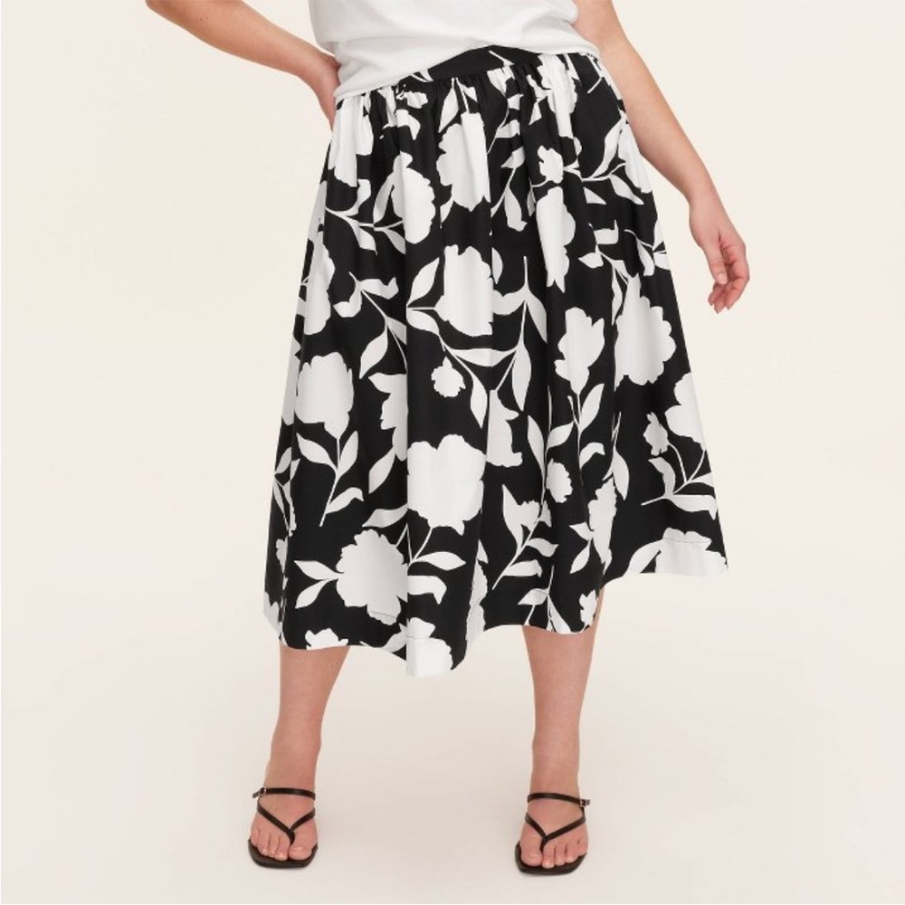 Kate Spade New York for Target Floral Black and Cream Skirt